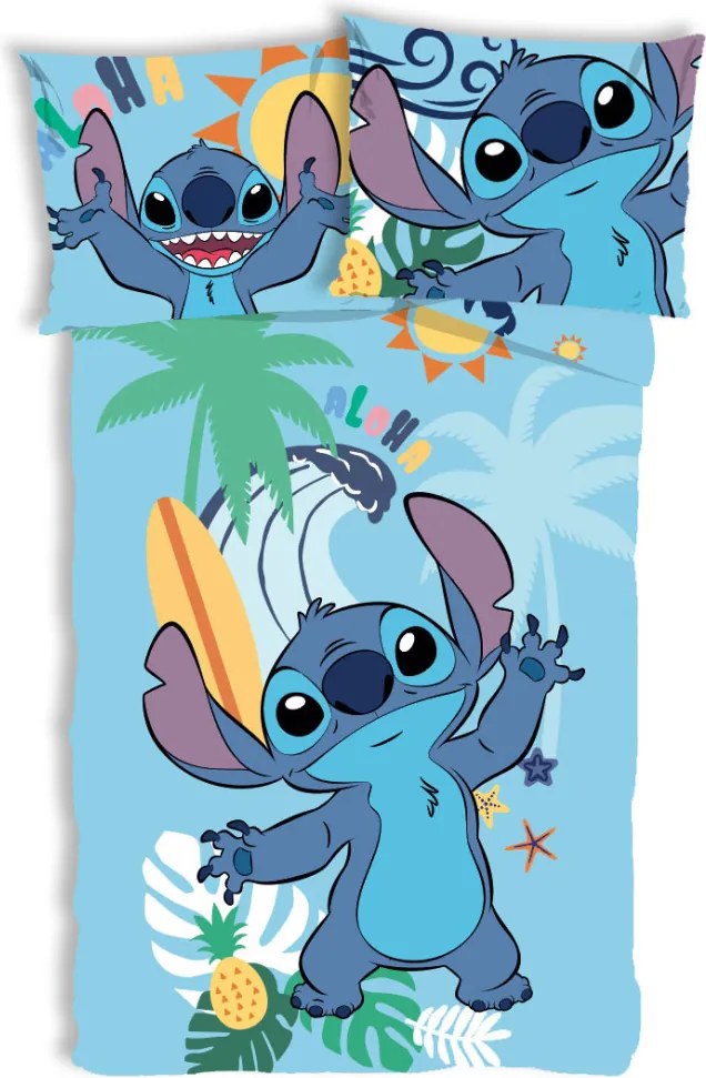 Disney Lilo és Stitch, A csillagkutya Summer ágyneműhuzat 140×200cm, 70×90 cm