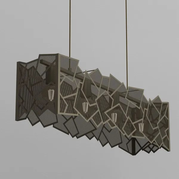 Csillár zsinóron CAMO 4xE27/15W/230V arany