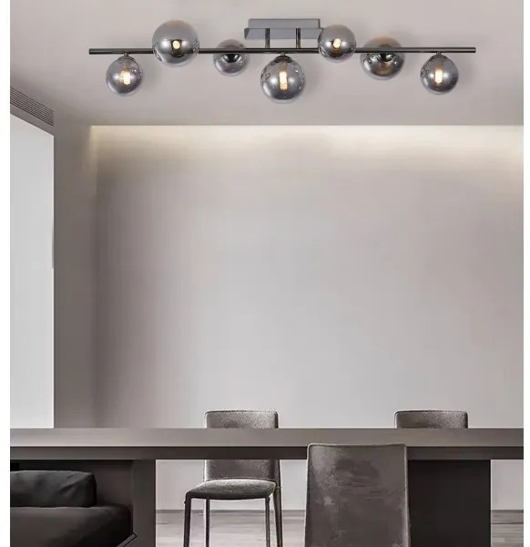 Wofi 7014-705W - LED Felületre szerelhető csillár VILLA 7xG9/3W/230V fekete