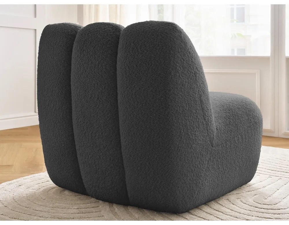 Sötétszürke buklé fotel Janissaire – Bobochic Paris