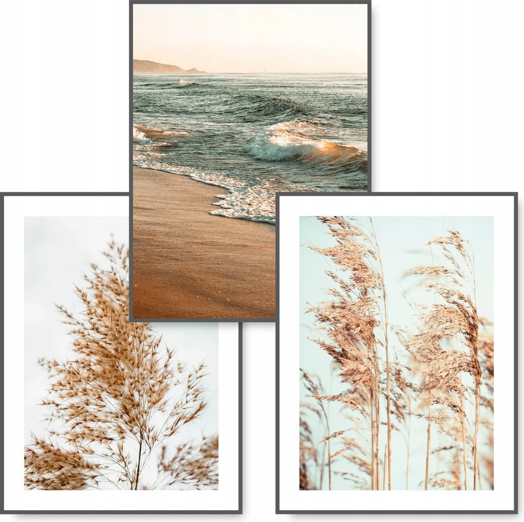 Boho 3 db-os kép szett A2 59,4x42 Természet poszter #15