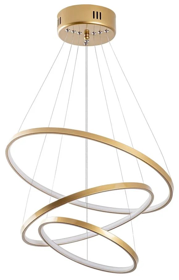 Aranyszínű LED függőlámpa ø 50 cm Simit – Opviq lights