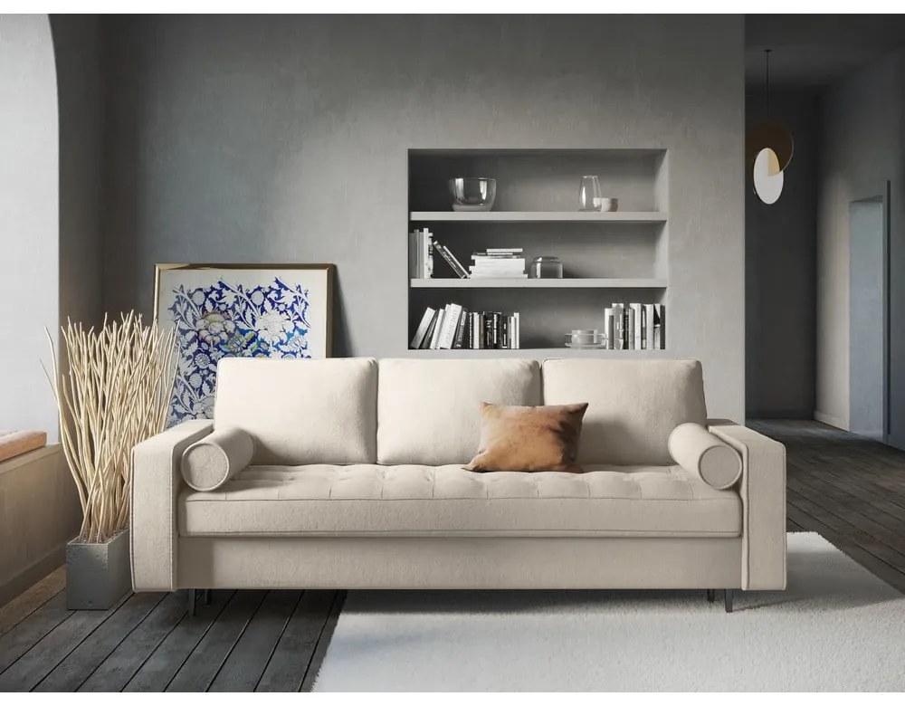 Santo világosbézs kinyitható kanapé - Milo Casa