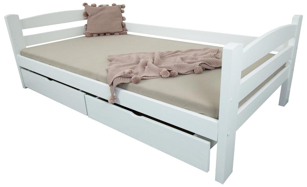 FA OLGA 5 ágy ágyneműtartóval 90x200 - fehér
