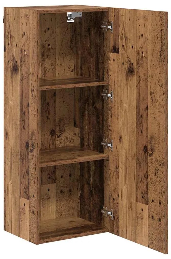 vidaXL TV Fali Szekrény Öreg fa 40,5 x 30 x 102 cm Faanyag