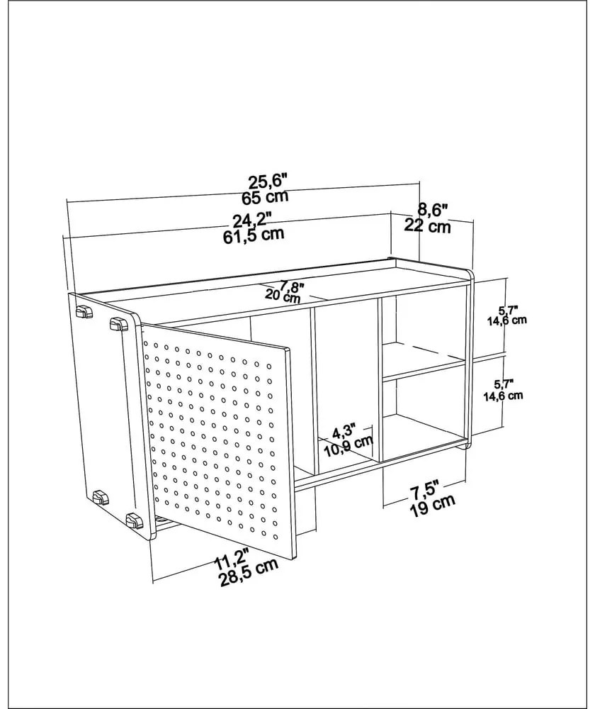 Natúr színű fali könyvespolc tölgyfa dekorral 65x30 cm Sima – Kalune Design