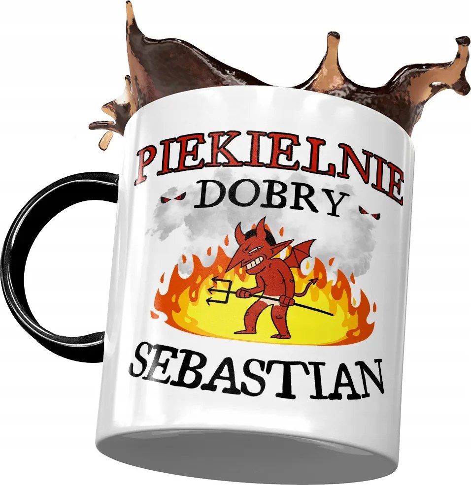 Fekete Bögre Sebastian Férj Kolléga Ajándék Nyomtatott Fotóval