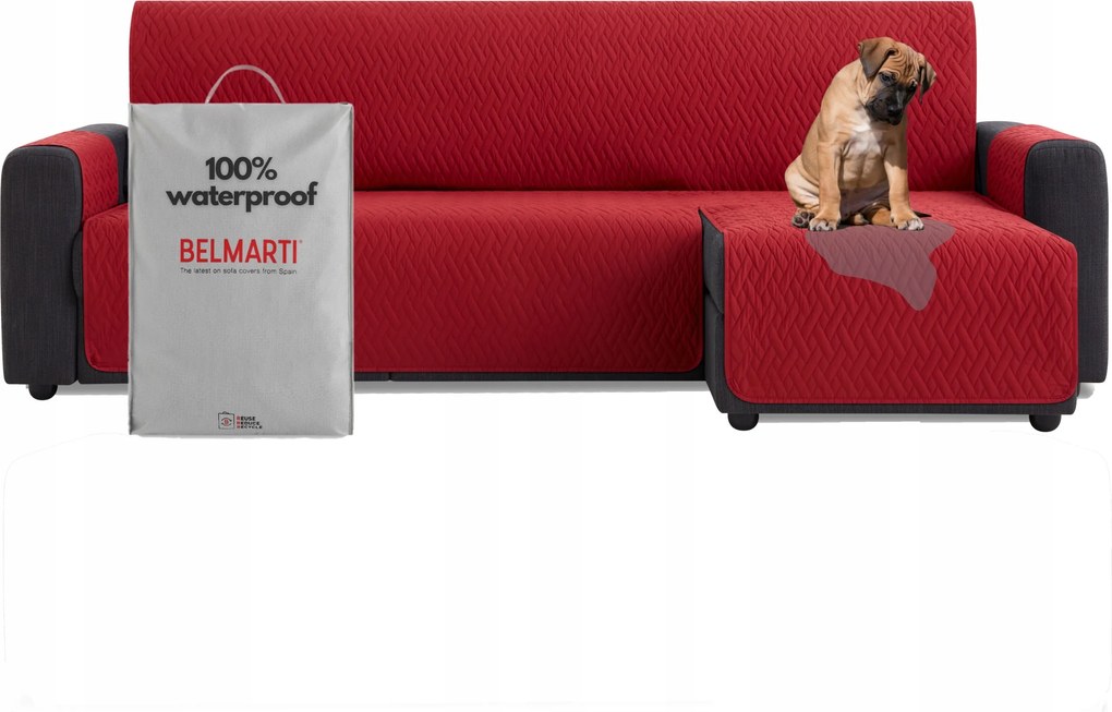 Vízálló ágytakaró kanapéra sarokvédő teflon piros 240 cm