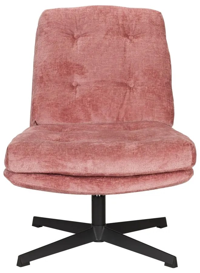 Rózsaszín forgó fotel Kai – White Label