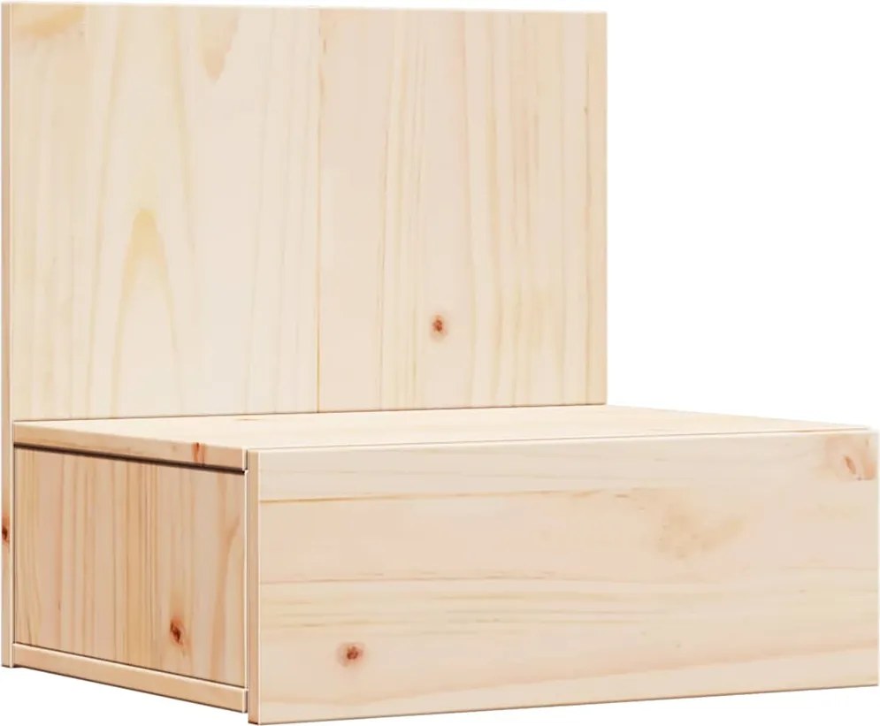 vidaXL Éjjeli asztal fiókkal Barna 42 x 32,5 x 40 cm Tömör fenyőfa