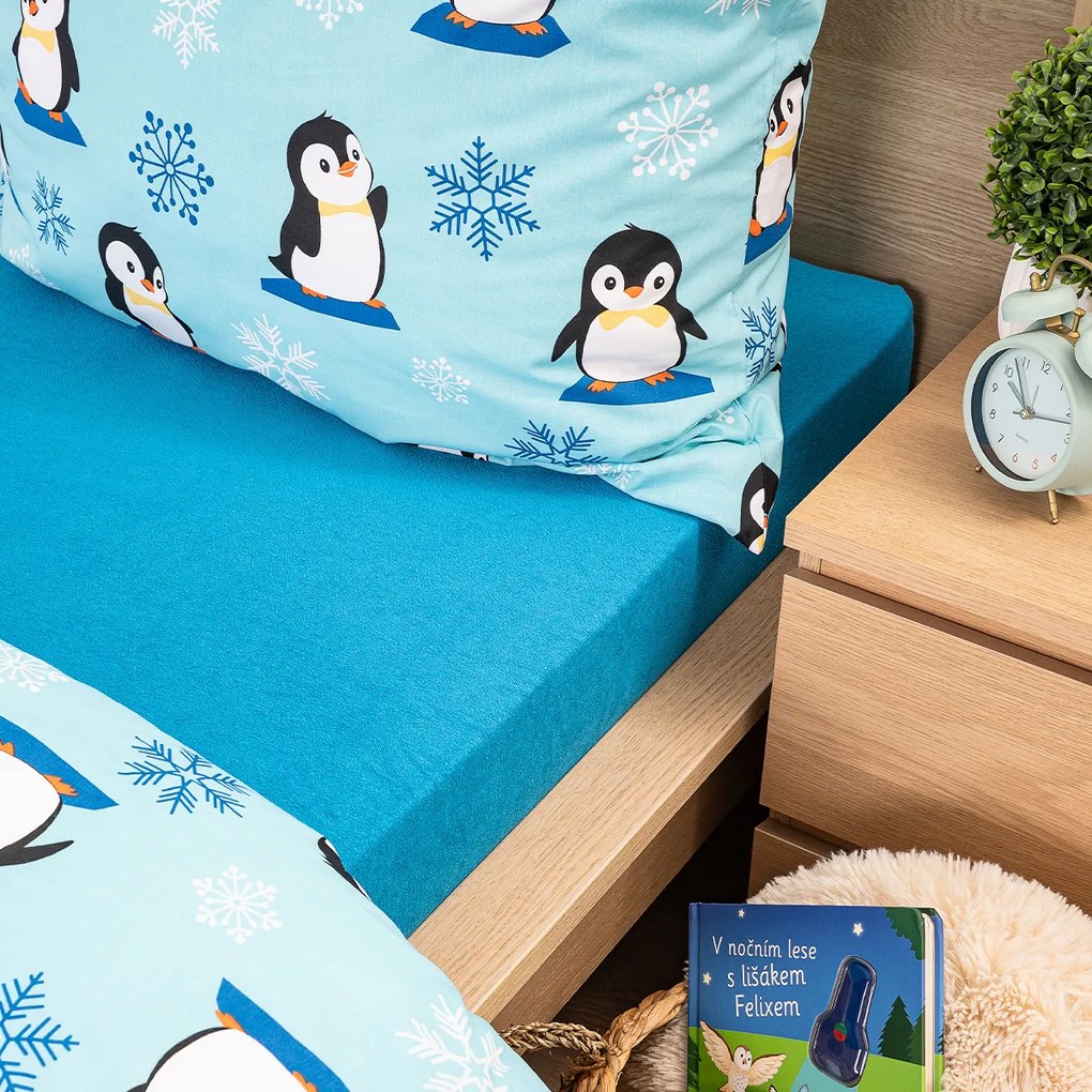 4Home frottír lepedő sötétkék, 90 x 200 cm