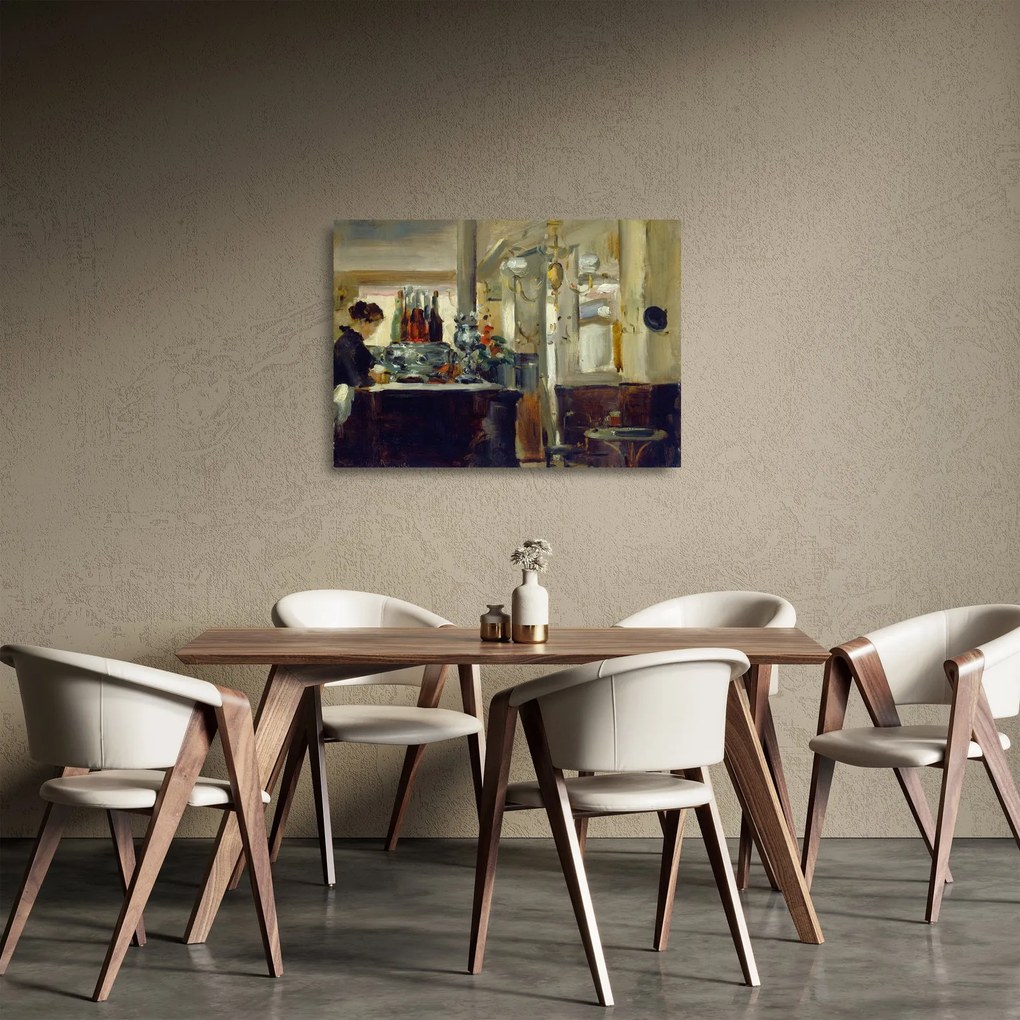 Üveg kép - Style of Edouard Manet, Bon Bock Cafe, reprodukciók (70x50 cm)