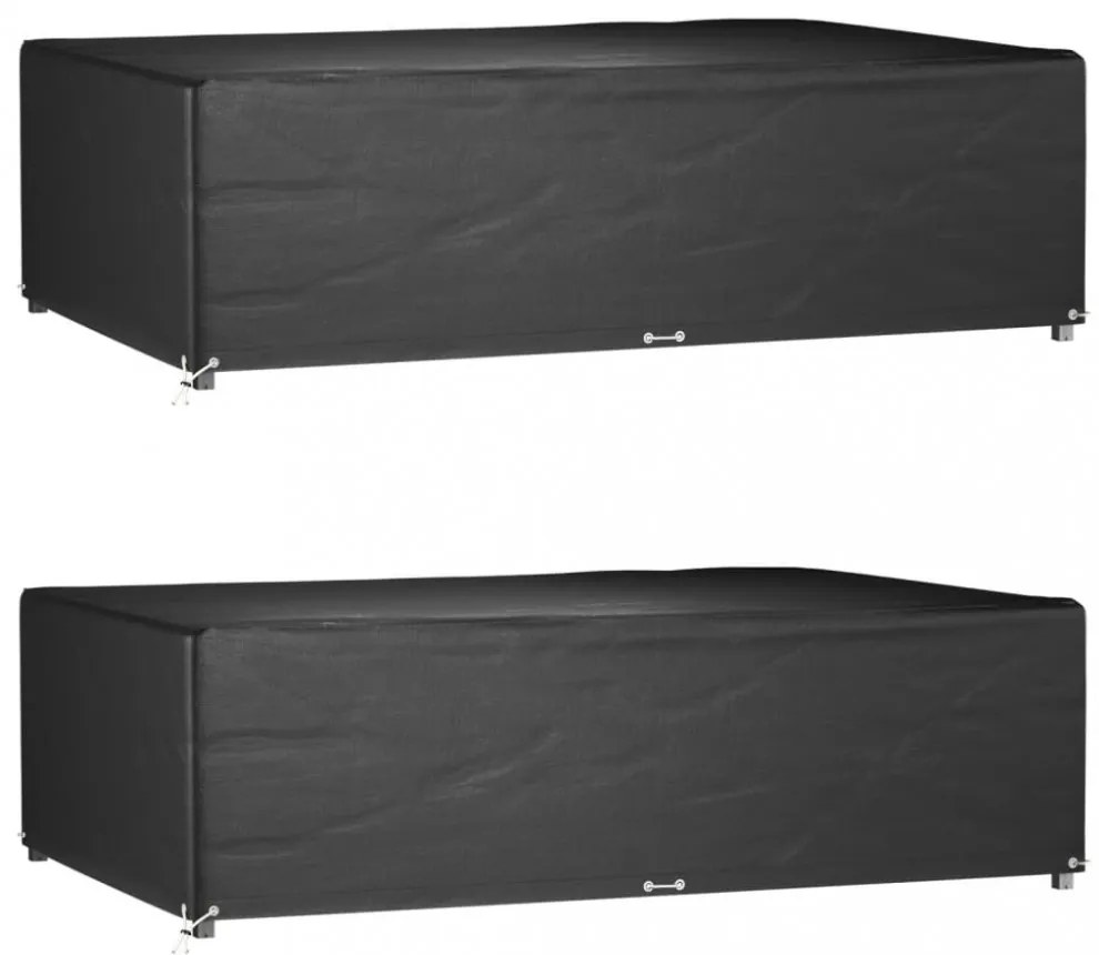 2 db téglalap alakú kerti bútorhuzat 12 fűzőlyukkal 227x152x65