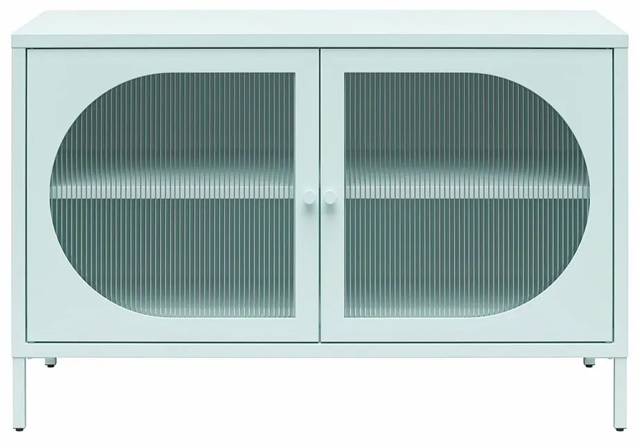 Világoskék fém tálalószekrény 100x64x40 cm Luna – Støraa