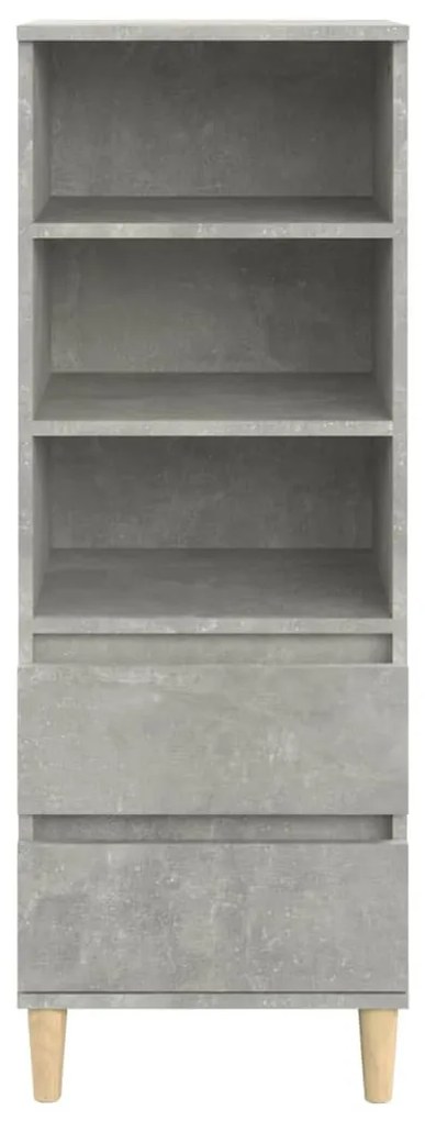 betonszürke szerelt fa magasszekrény 40 x 36 x 110 cm