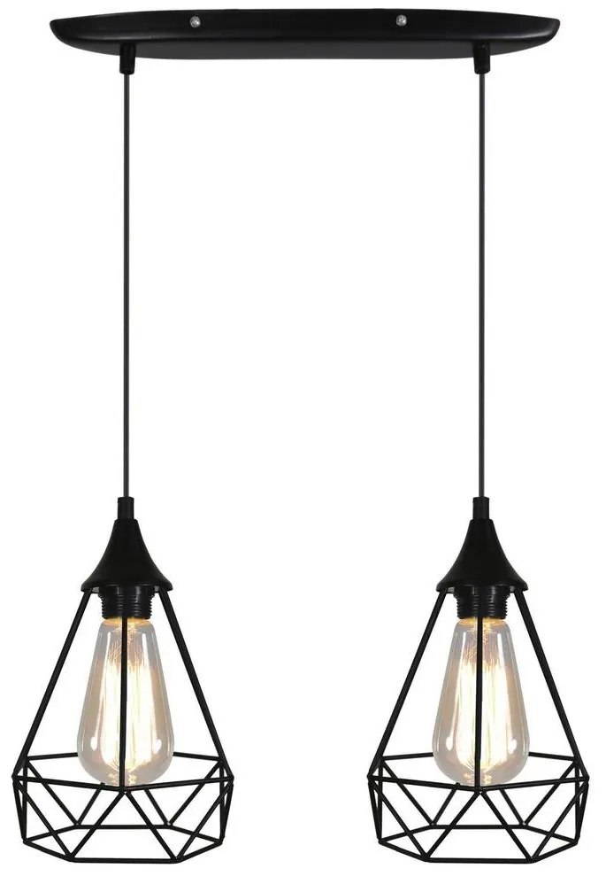 Csillár zsinóron GRAF 2xE27/60W/230V