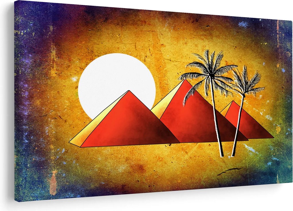 Festett egyiptomi piramisok képe (90x60 cm)