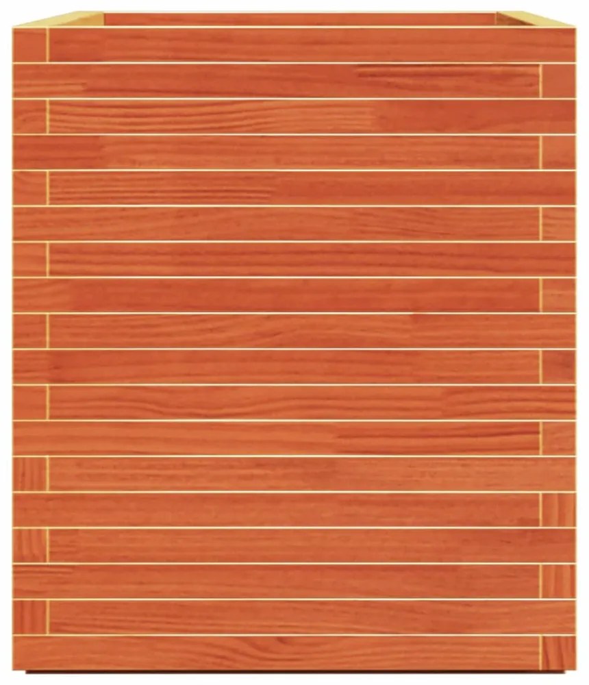 viaszbarna tömör fenyőfa kerti virágláda 90x60x72 cm