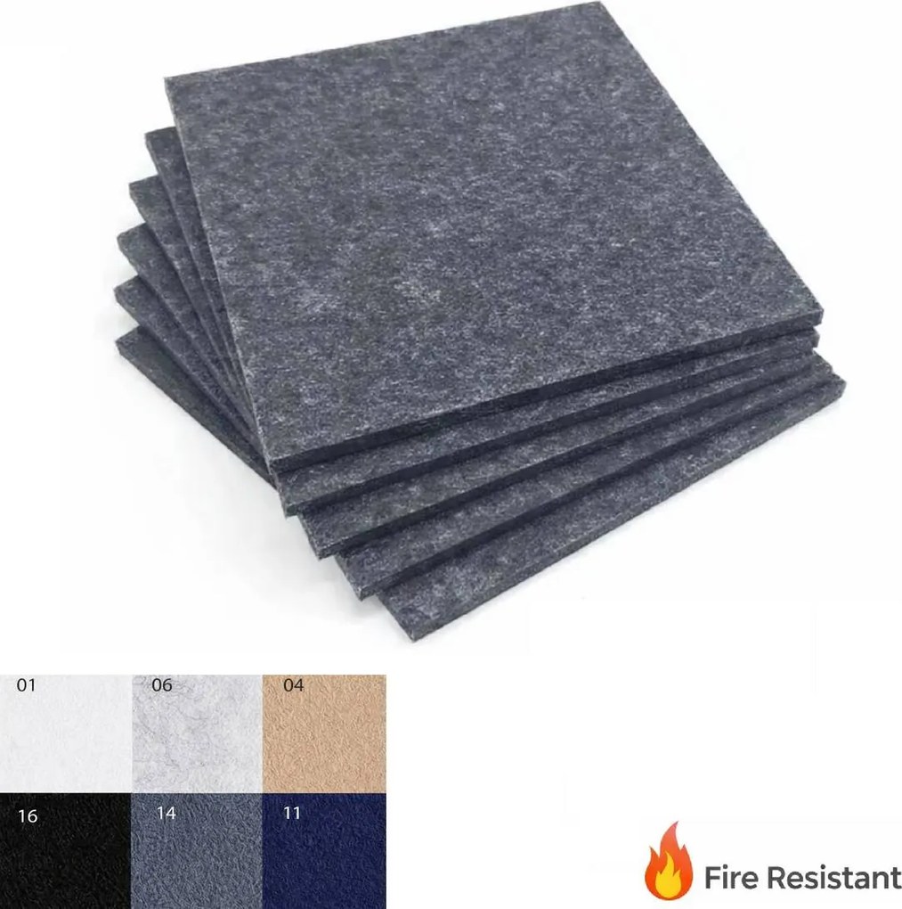 Bilnora extra sűrű hangszigetelő panel 120x120x1,2cm, több féle színben - 06 Ezüst