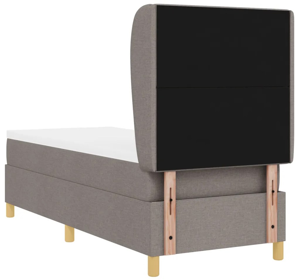 Boxspring Ágy Matracokkal Taupe 80x200 cm Szövet