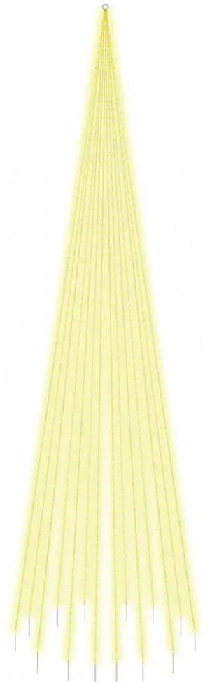 karácsonyfa zászlórúdon 1134 meleg fehér LED-del 800 cm