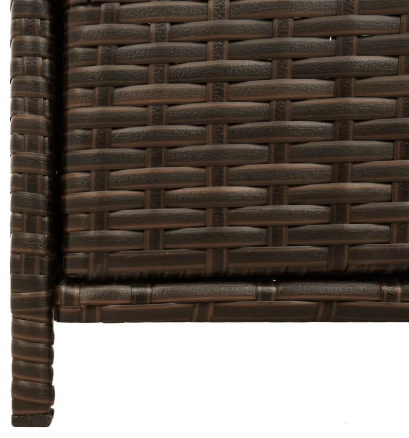 barna polyrattan kerti tárolószekrény 83x45x76 cm