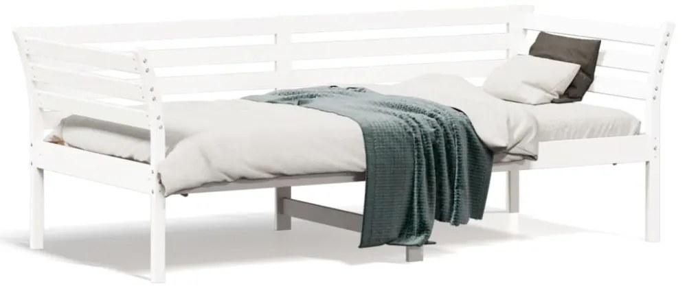 fehér tömör fenyőfa kanapéágy matrac nélkül 90 x 190 cm