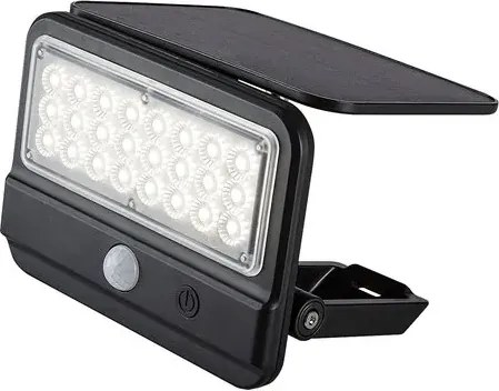 Flaxton kültéri napelemes lámpa 7w 700lm ip54 fekete mozgásérzékelő fényérzékelő