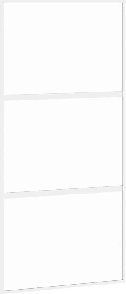 vidaXL fehér edzett üveg és alumínium tolóajtó 102,5 x 205 cm