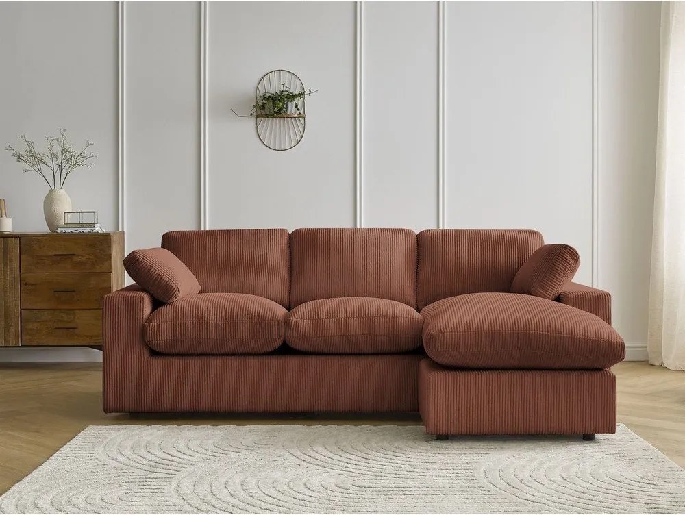 Narancssárga kordbársony sarokkanapé Belair – Bobochic Paris