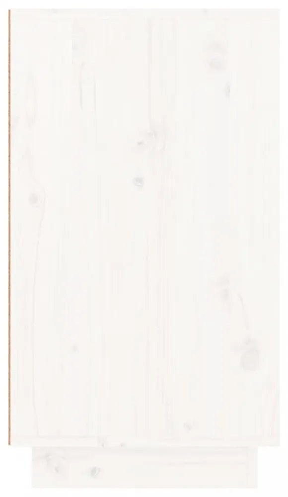 fehér tömör fenyőfa cipőszekrény 110 x 34 x 61 cm