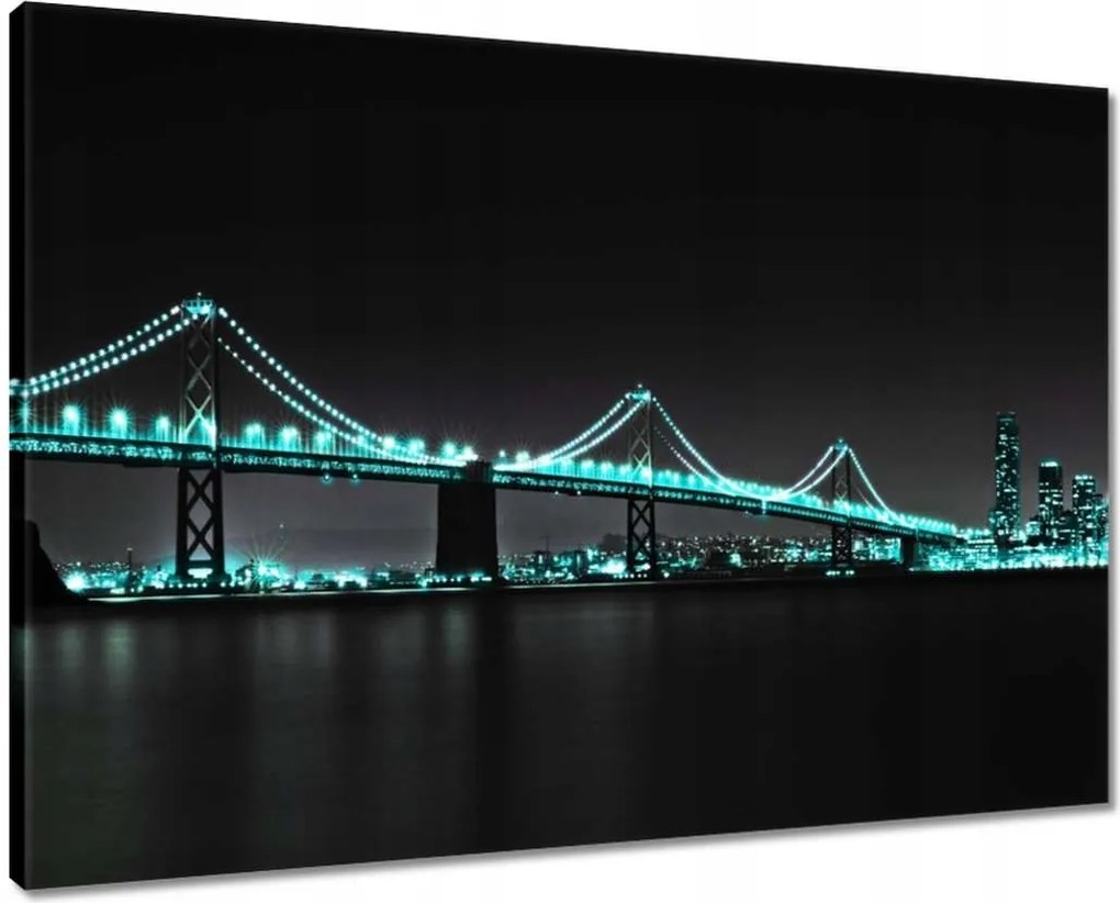 Vászonkép 70x50 Türkiz fények