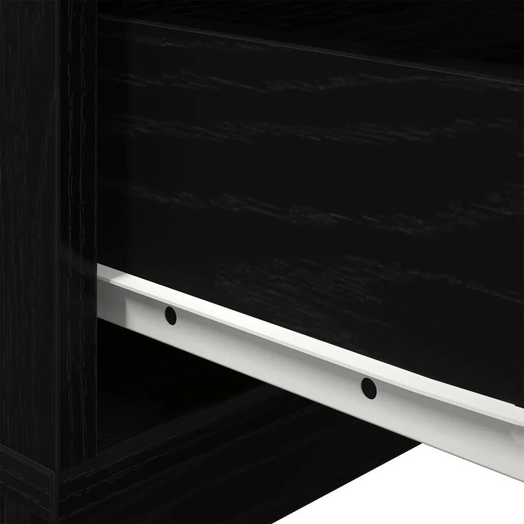 éjjeli szekrény LED világítással fekete tölgy 70 x 36 x 40.5 cm