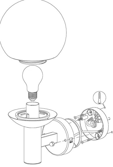 Eglo 97247 - NISIA-C kültéri LED fali lámpa 1xE27/9W/230V IP44