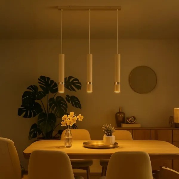 Brilagi - Csillár zsinóron POKER 3xGU10/25W/230V bézs