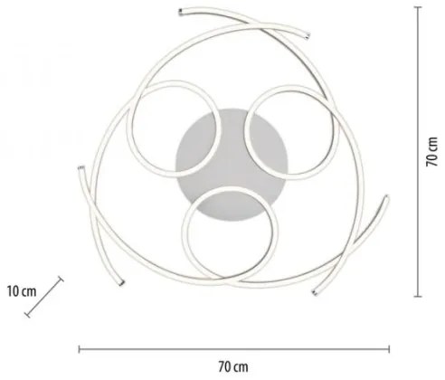 Paul Neuhaus 8165-55 - LED Szabályozható mennyezeti lámpa DANILO 3xLED/12W/230V