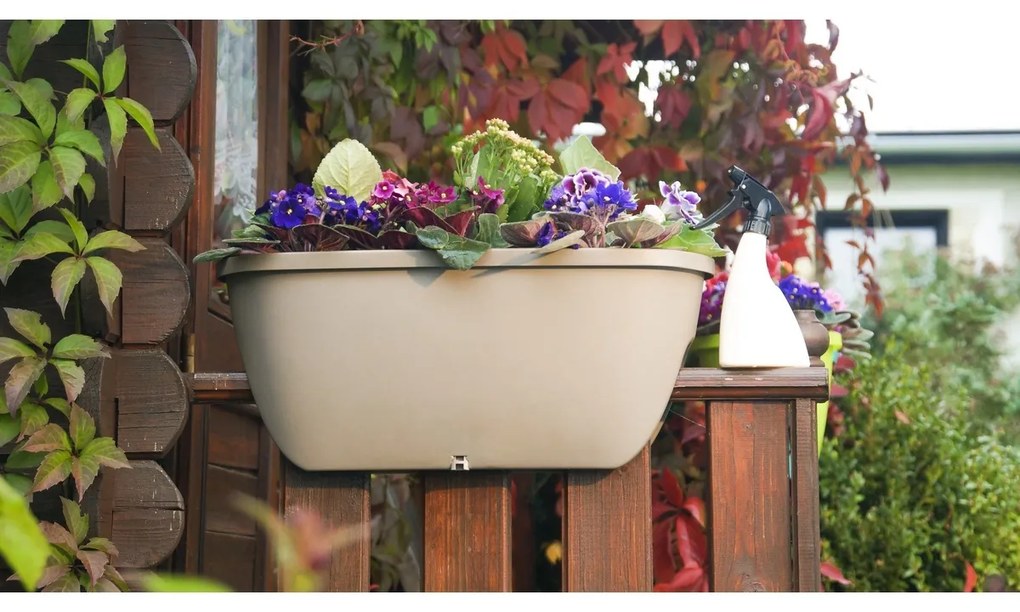 Gardenico virágtartó erkélykorlátra Balconia OVI zöld átmérő: 60 cm, 60 cm átmérőjű