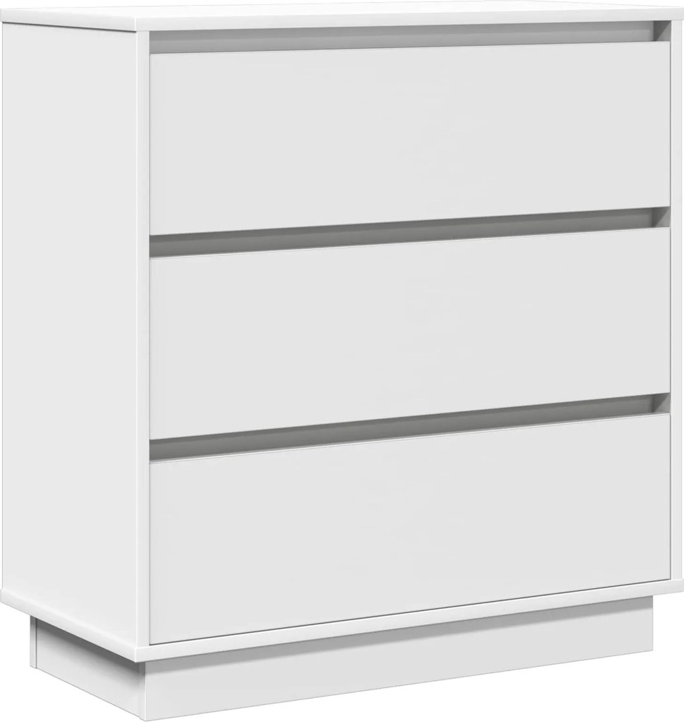 vidaXL Éjjeliszekrény fiókkal Fehér 71 x 34,5 x 75 cm Faanyag