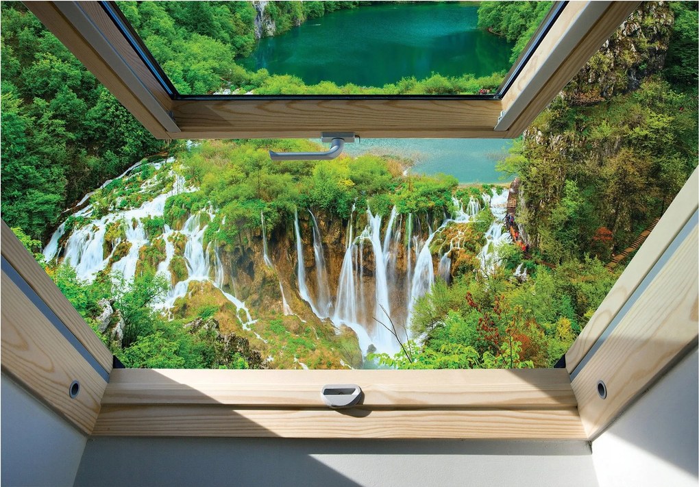 Fotótapéta Vízesések és zöld paradicsom vinil 208x146 +ragasztó