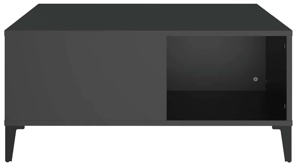 vidaXL fekete szerelt fa dohányzóasztal 80x80x36,5 cm