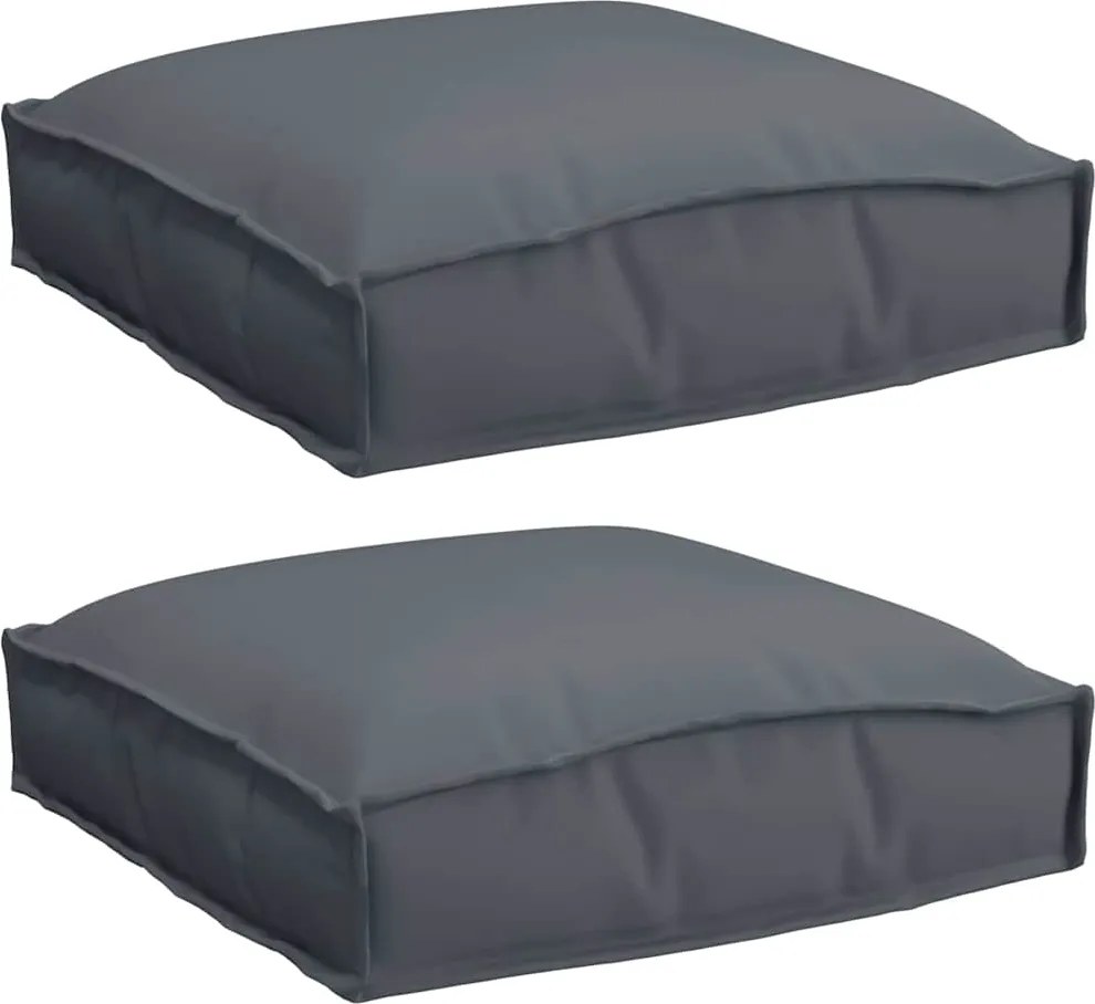 vidaXL Párna 2 pcs Antracit 40 x 40 x 8 cm Oxford Szövet