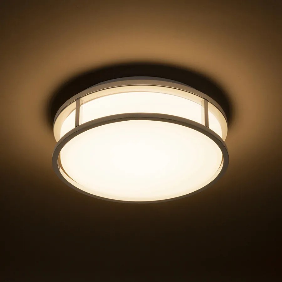 RENDL GRANDE LED 25 stropní opálové sklo/chrom 230V LED 12W IP44 3000K