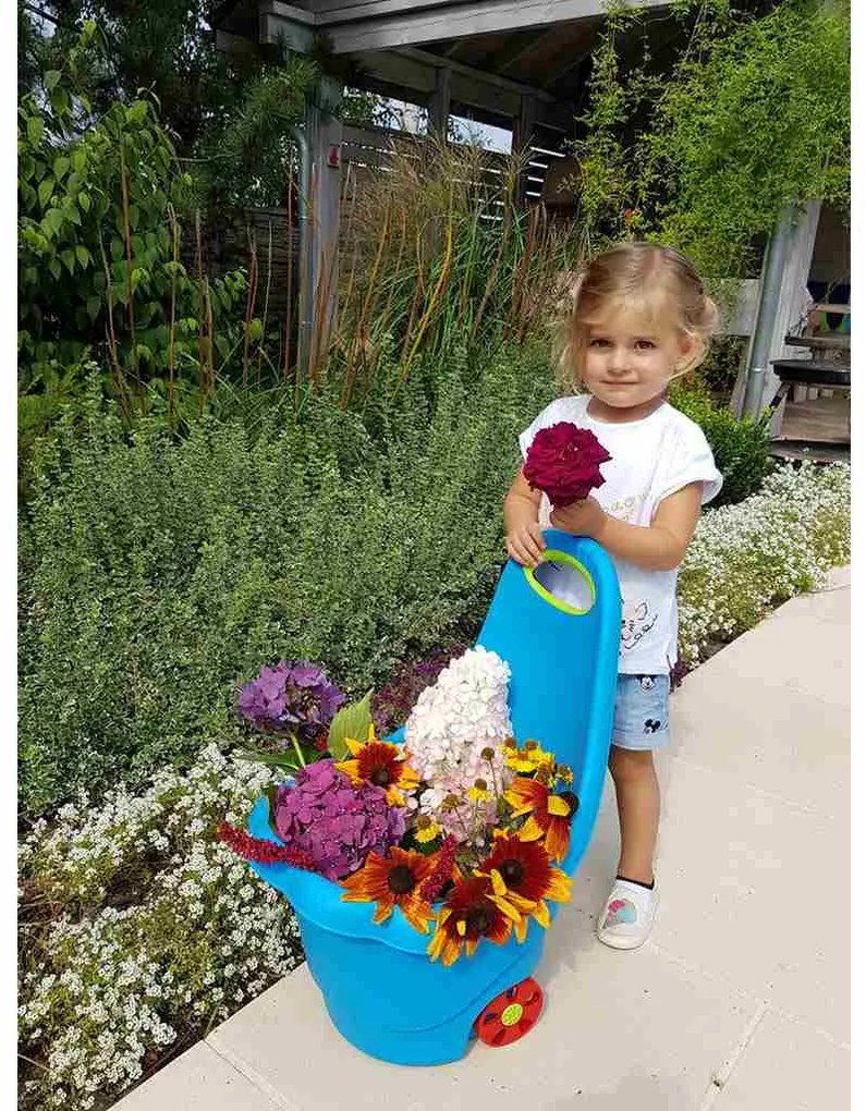 Gyerek többfunkciós húzós kocsi BAYO százszorszép 60 cm piros