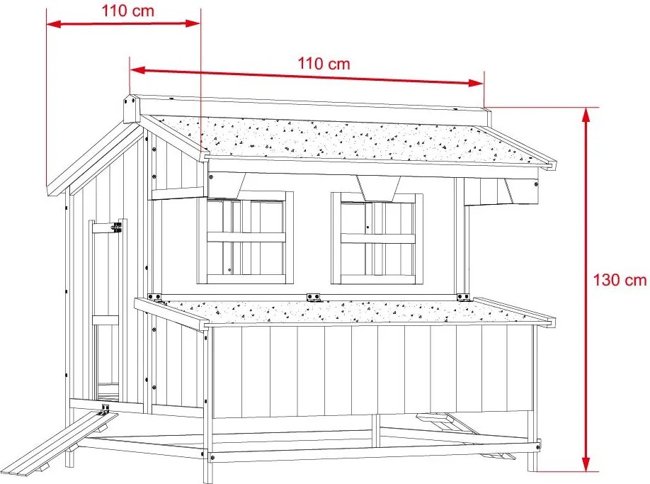 Avenberg FRIDA Tyúkól 110 x 130 x 110 cm