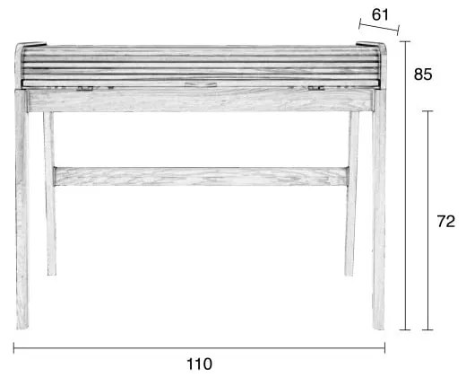 Barbier íróasztal kihúzható asztallappal - Zuiver