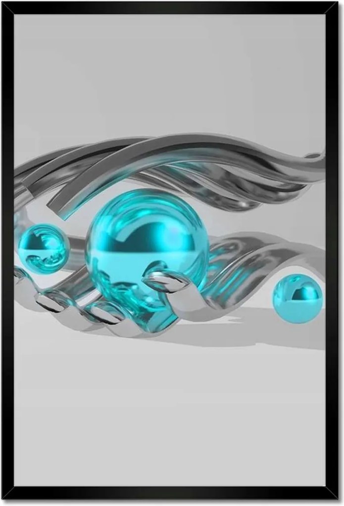 Poszterek keretben 40x60 Kék golyók