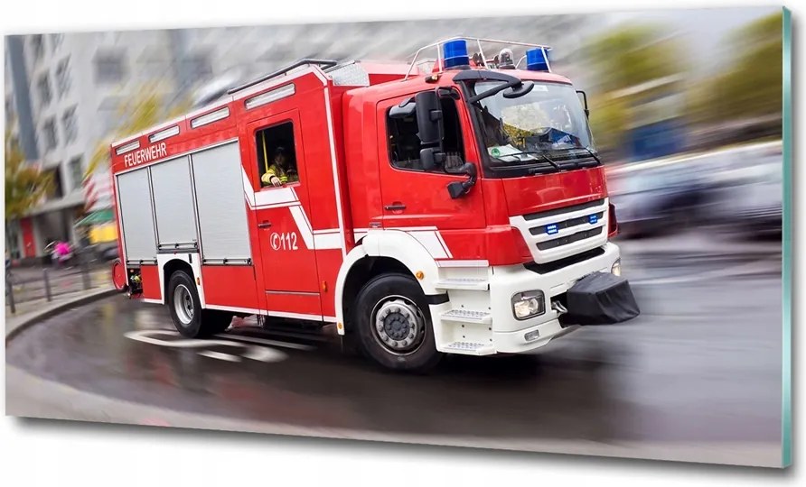 Fotó kép edzett üveg Tűzoltóautó 100x70