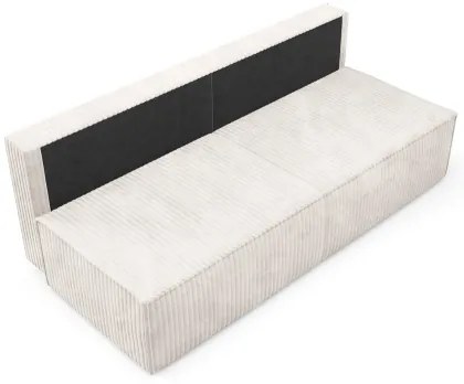 Kihúzható, tárolóval ellátott háromszemélyes TERAMO kanapé, bézs