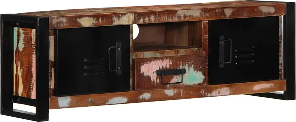 vidaXL TV szekrény 100x30x35 cm tömörfa, újrahasznosított fa