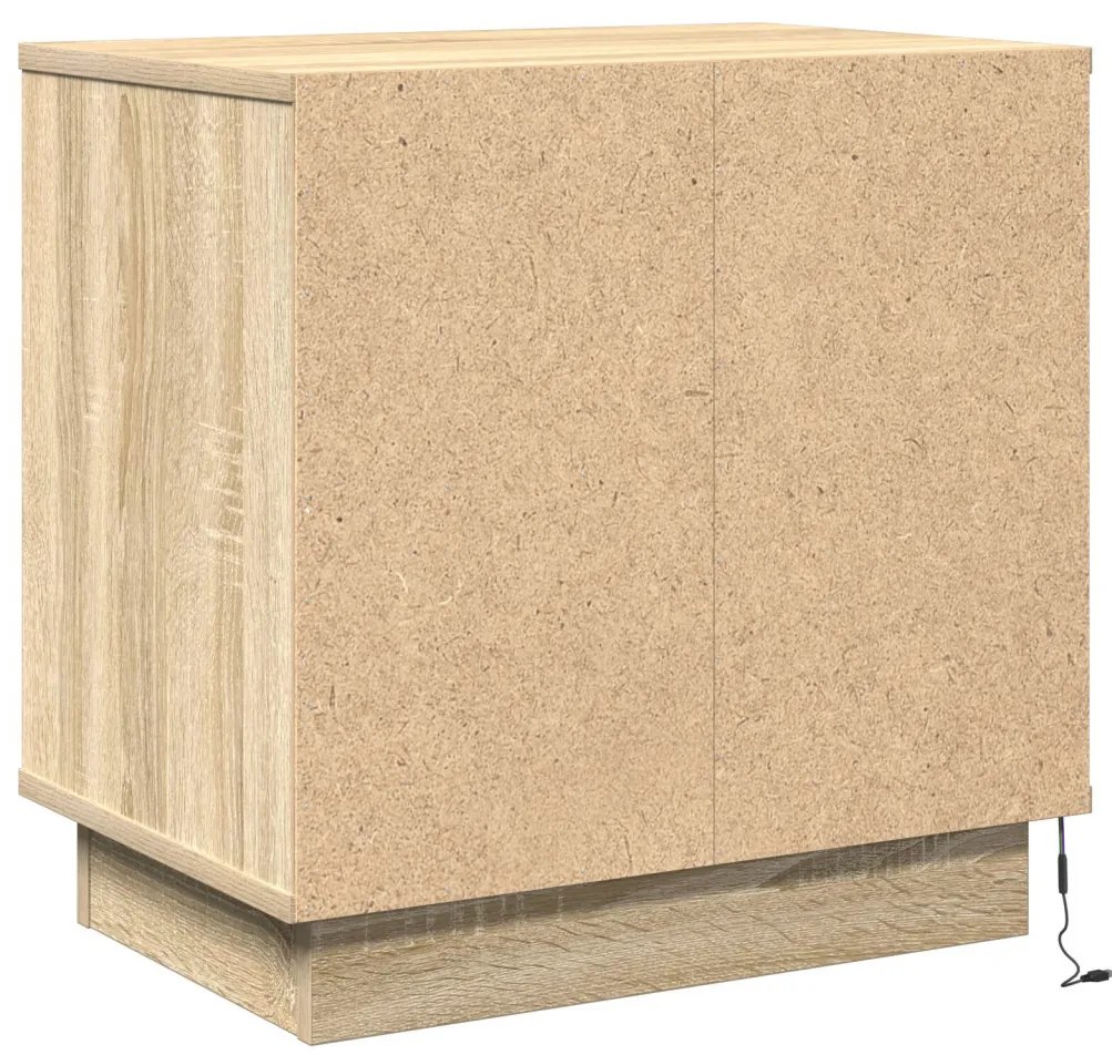 Éjjeli Szekrények LED 2 db Sonoma Tölgy 50x34.5x50 cm